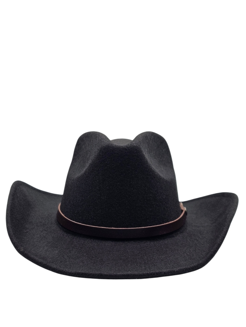 Unisex Black Western Sunshade Beach Felt Cowboy Hat